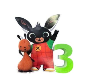 SAGOMA IN POLISTIROLO BING CON NUMERO PERSONALIZZATO