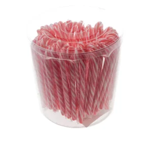10 MINI CANDY CANE BIANCO ROSSO/BIANCO LECCA APPENDIBILI