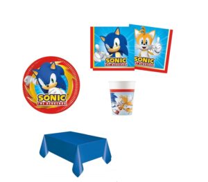 kit 24 Ospiti coordinato tavola Sonic con  tovaglia