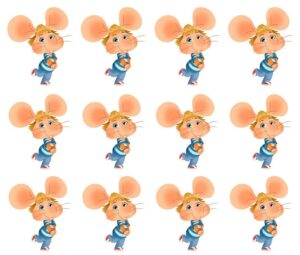 12 IMPONTE PER BISCOTTI CUPCAKES SU OSTIA  TOPO GIGIO