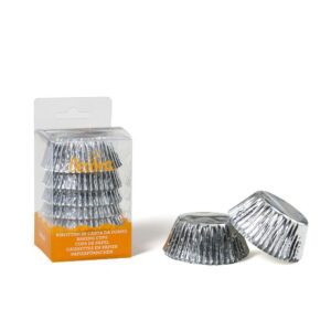 60 PIROTTINI PER MUFFIN ARGENTO