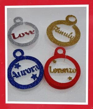 PALLINA DI NATALE PERSONALIZZATA IN POLISTIROLO