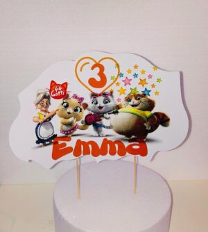CAKE TOPPER 44 GATTI PERSONALIZZABILE