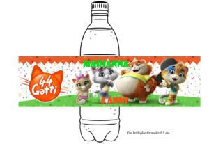 44 Gatti Etichette adesive per acqua Personalizzabili 12  pz