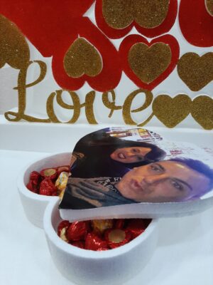 SCATOLA CUORE  SAN VALENTINO IN POLISTIROLO CON FOTO PERSONALIZZATA