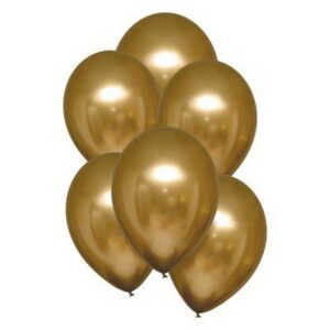 10 Palloncini SATINATI  ORO GOLD  CM 28