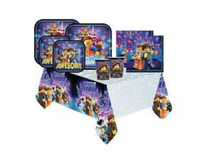 KIT 16 OSPITI LEGO MOVIE  COORDINATO TAVOLA