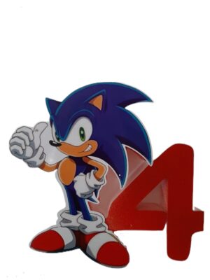 SAGOMA IN POLISTIROLO PERSONALIZZATA CON NUMERO  SONIC