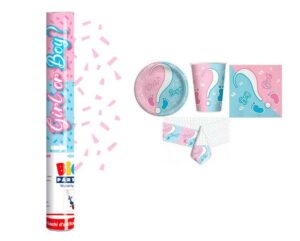 KIT 16 OSPITI BABY  SHOWER BOY O GIRL CON SPARACORIANDOLI