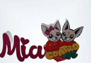 NUOVA  SAGOMA IN POLISTIROLO ME CONTRO  CON NOME PERSONALIZZATO LUI E SOFI