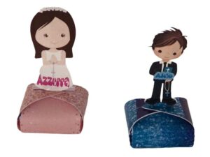 12 Scatole Comunione Modello Vittoria Personalizzabili per confetti caramelle