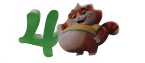 NUMERO IN POLISTIROLO PERSONALIZZATO  CON SAGOMA DI POLPETTA DEI 44 GATTI