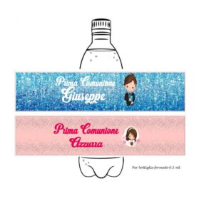 Comunione Etichette adesive per acqua Personalizzabili 12  pz