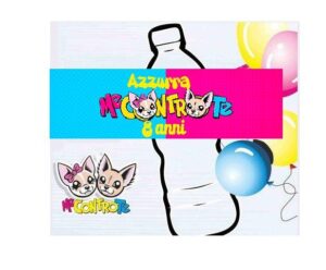 Me contro Te Etichette adesive per acqua Personalizzabili 12  pz