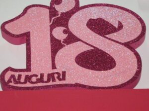 NUMERO "18" MEDIO FUXIA
