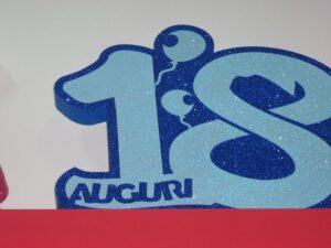 NUMERO "18" GIGANTE BLU