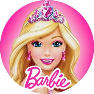 Cialda per torte su Zucchero  Barbie cm 20