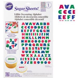 FOGLIO DI ZUCCHERO WILTON ALFABETO COLORATO
