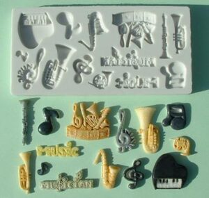 Mini Stampo in Silicone Strumenti musicali Music