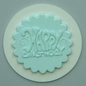 Mini Stampo in Silicone Cupcakes Topper Happy Bithday