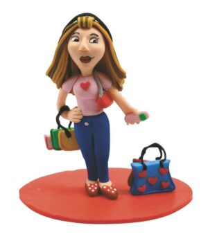 DECORAZIONE PER TORTA SHOPPING WOMAN TOPPER