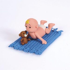 DECORAZIONE PER TORTA BIMBO SU TAPPETO TOPPER