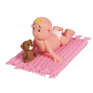 DECORAZIONE PER TORTA BIMBA SU TAPPETO TOPPER