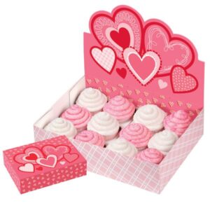 SCATOLA PER 12 MUFFIN CUPCAKE CUORE