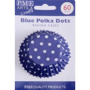 60 PIROTTINI PER CUPCAKES POIS BLUE