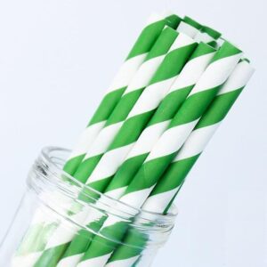 25 STECCHE STRIPES VERDE PER LOLLIPOP CM 20 CAKE POPS