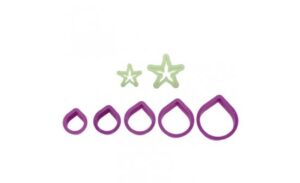 KIT 7 TAGLIAPASTA PETALI E SEPALO DI ROSA