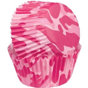 75 PIROTTINI PER CUPCAKES CAMO PINK ZABRATO