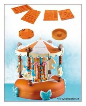 SILIKOMART WONDER CAKE CAROUSEL SET 4 STAMPI GIOSTRA