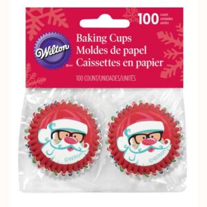 100 MINI PIROTTINI PER CUPCAKES BABBO NATALE WILTON NATALE