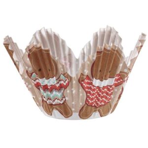 CF. 24 PIROTTINI MUFFIN PETALO GINGERBREAD WILTON NATALE