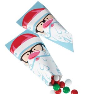 CF 6 CONI PORTADOLCI IN CARTA BABBO NATALE WILTON CARAMELLE CONF