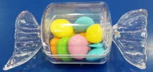 SCATOLA IN PLEX A FORMA DI CARAMELLA