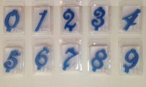 Candela Mini Azzurra disponibile dallo 0 AL 9 Made in Italy H 7CM