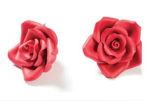 ROSA IN ZUCCHERO COLORE ROSSO