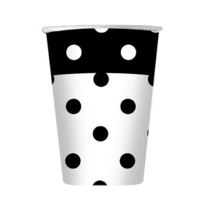 10 Bicchieri 200 cc Pois Nero