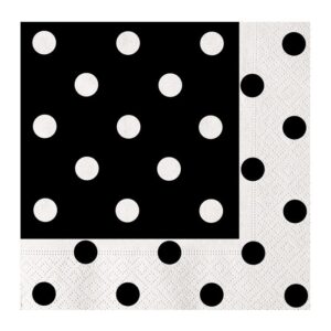 20 Tovaglioli 33 x 33 cm Pois Nero