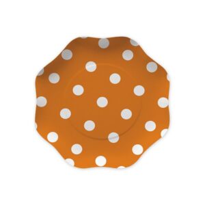 10 Piatti  18 cm Pois Arancio
