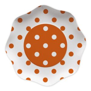 10 Piatti  23 cm Pois Arancio