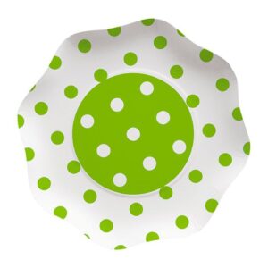 10 Piatti  23 cm Pois Verde Mela