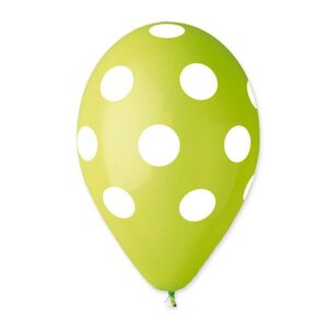 10 Palloncini Pois Verde Mela