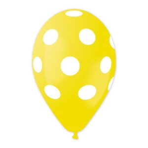 10 Palloncini Pois Giallo