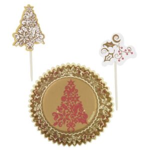 24 PIROTTINI + 24 PICK DECADENT WILTON NATALE