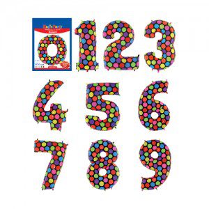 PALLONE NUMERO H 100 CM MYLAR GONFIABILE AD ELIO POIS DISPONIBILE DALLO 0 AL 9