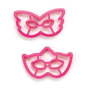 Decora Confezione Tagliapasta Maschera Carnevale, Plastica, Fucsia, 2 Pezzi