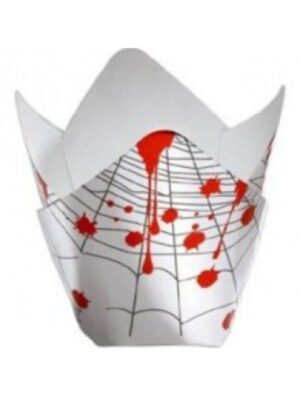 15 PIROTTINI PER CUPCAKES MUFFIN PETALO ALLUMINIO VAMPIRO HALLOWEEN WILTON